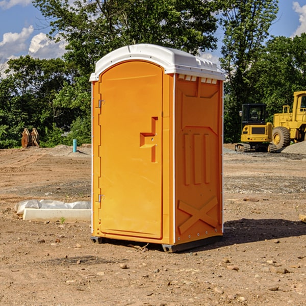 how often are the portable restrooms cleaned and serviced during a rental period in Concord Arkansas